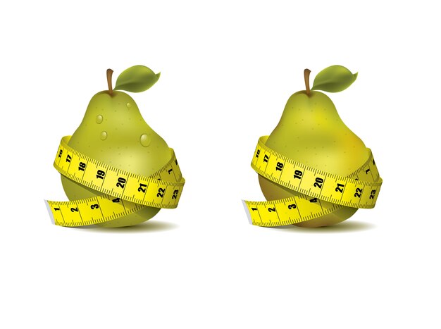Healthy pears background