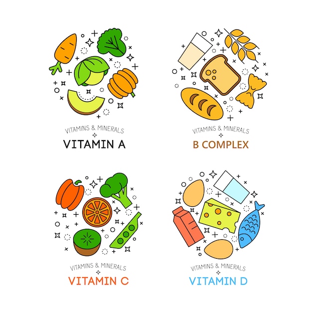 무료 벡터 healty 음식 배경을 나타내는. 야채와 과일 아이콘