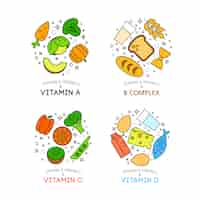 Free vector healty food background representing. vegetables and fruits icons