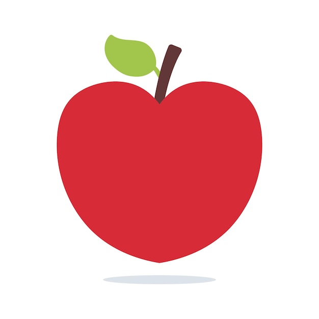 Free vector heart apple flat style