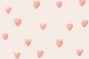 Free vector heart background desktop wallpaper, cute vector