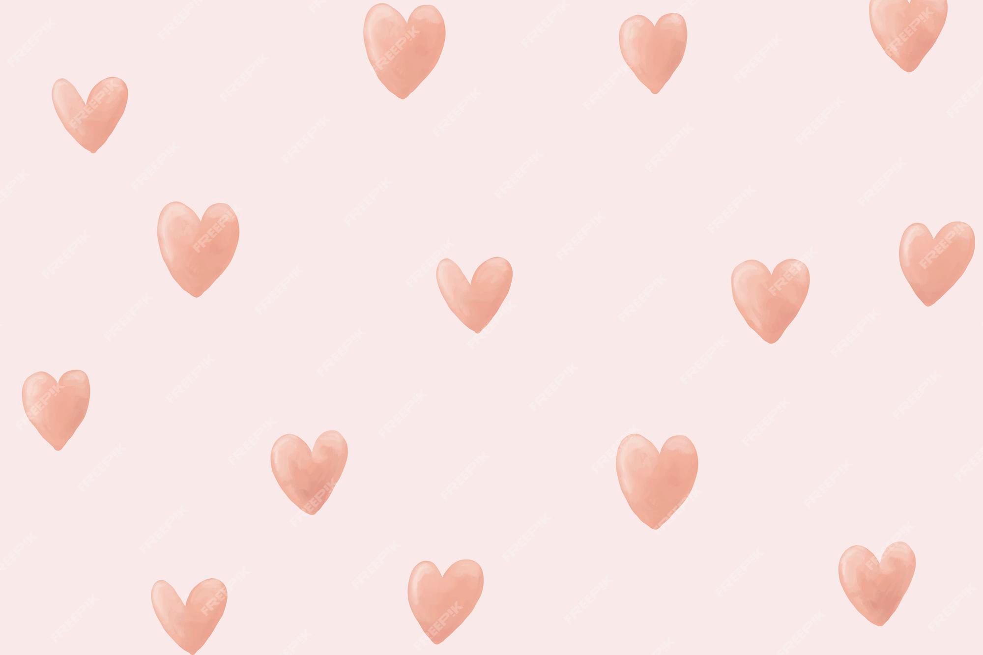 Free Vector | Heart background desktop wallpaper, cute vector