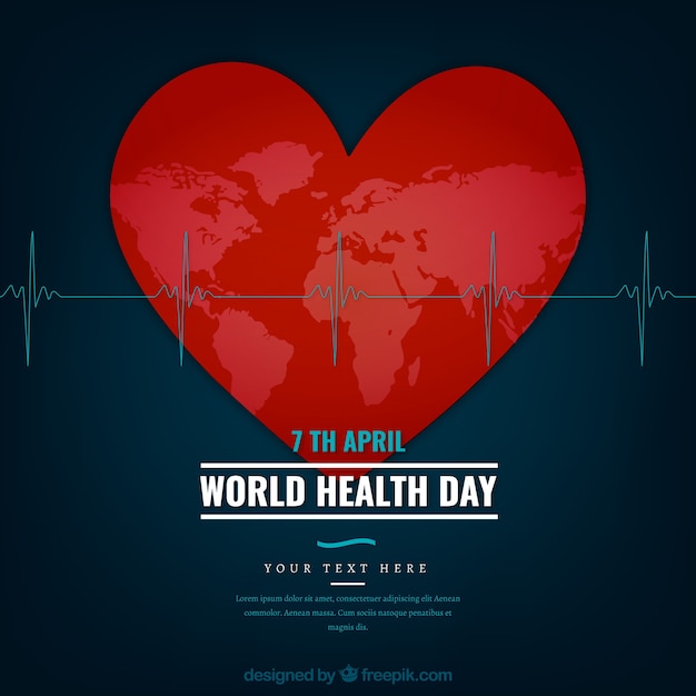 Free vector heart background for world health day