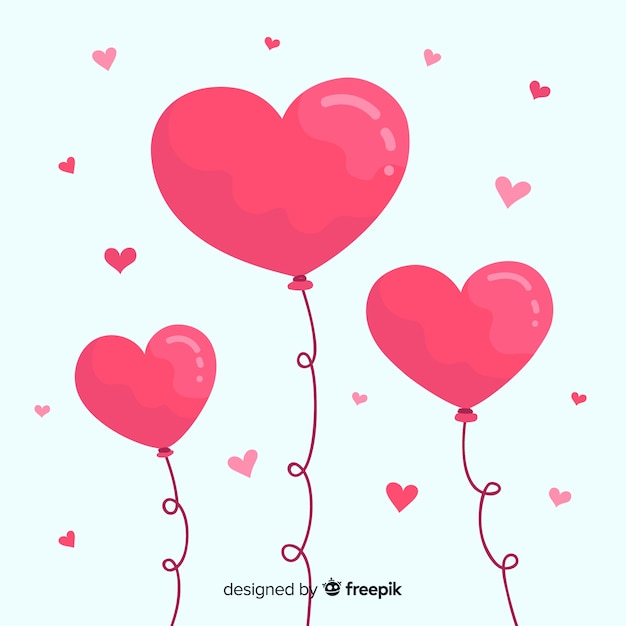 Free vector heart balloon background