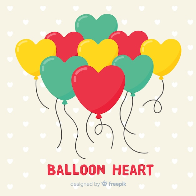 Heart balloon background