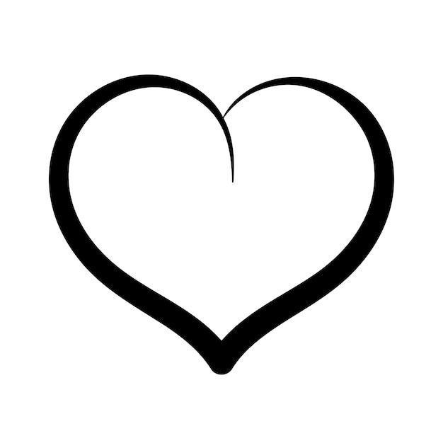 Free Vector heart calligraphy abstract