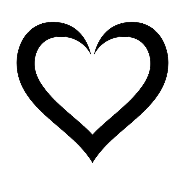 Free vector heart calligraphy style