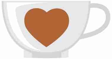 Free vector heart on coffee cup