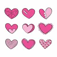 Free vector heart collection theme