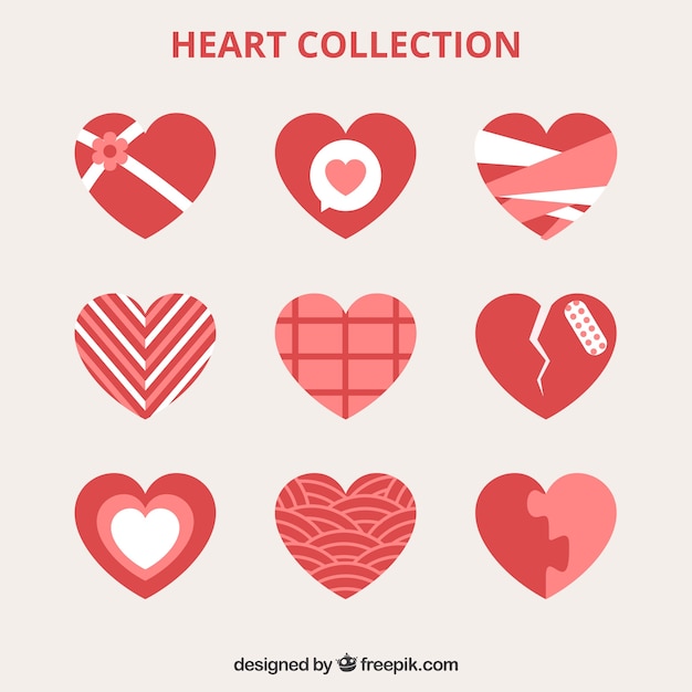 Free vector heart collection