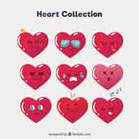 Free vector heart collection