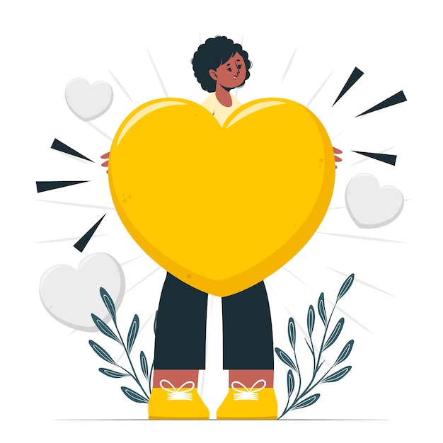 Free vector heart concept illustration