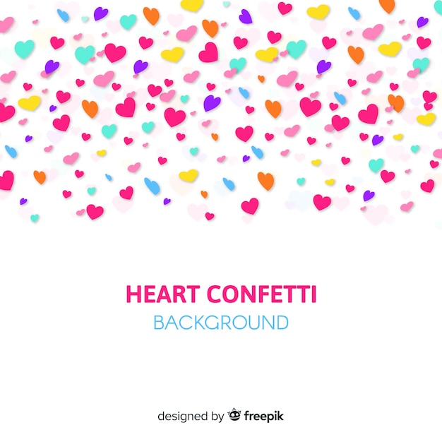 Free Vector  Heart confetti background