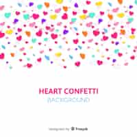 Free vector heart confetti background