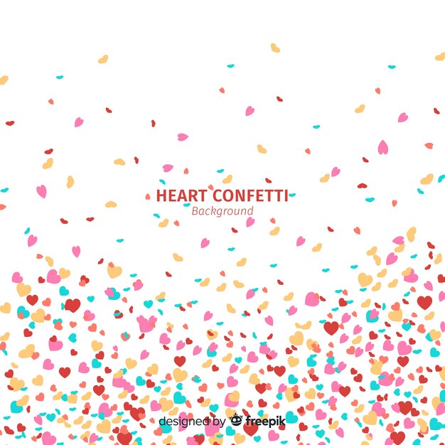 Heart confetti background
