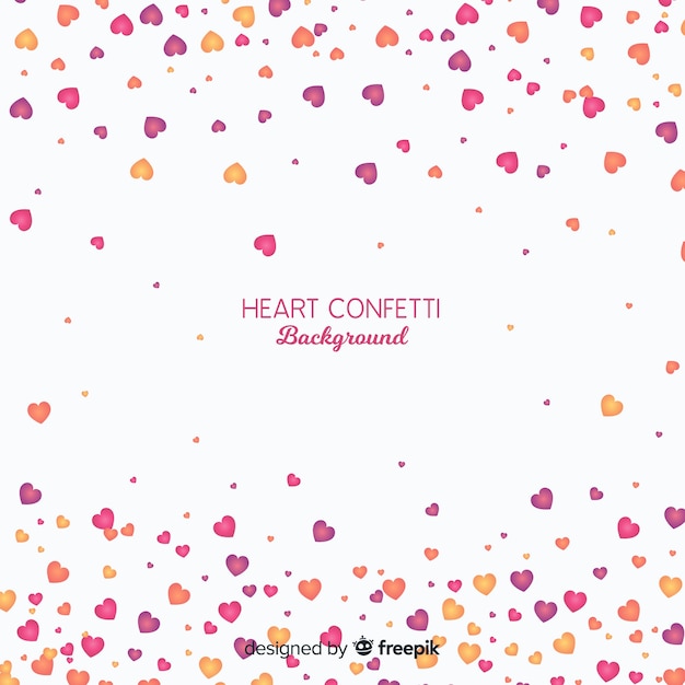 Free vector heart confetti background