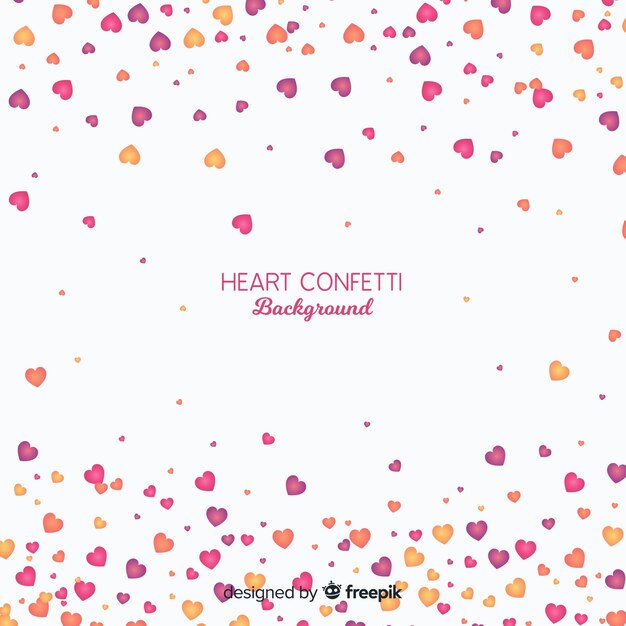 Heart confetti background