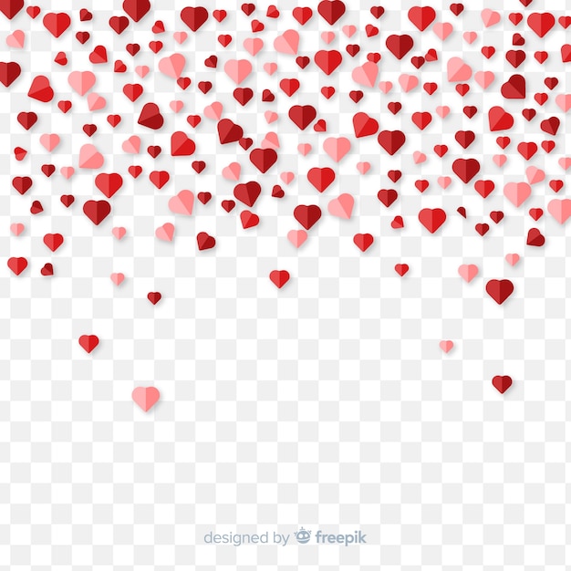 Heart confetti background