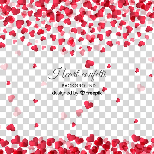 Free Vector  Heart confetti background