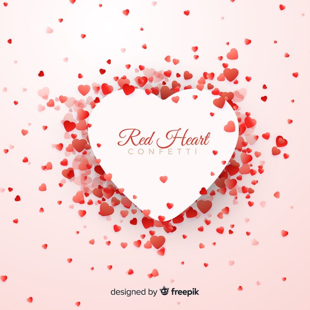 Heart confetti background