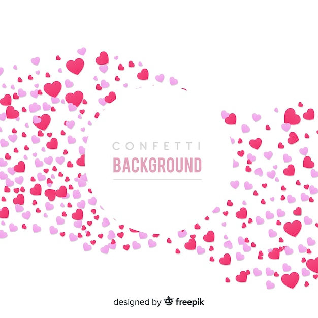 Heart confetti background