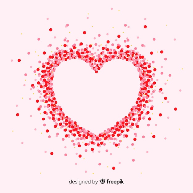 Heart confetti background