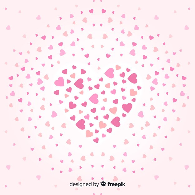 Heart confetti background