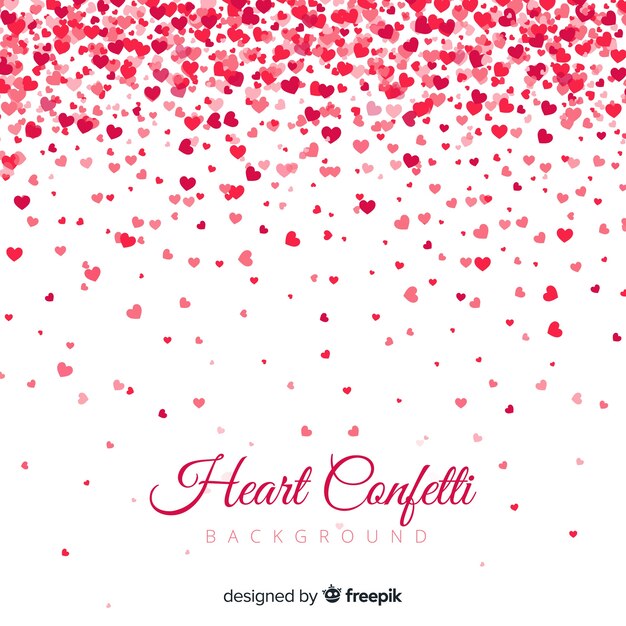 Heart confetti background