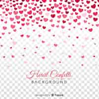 Free vector heart confetti background