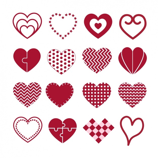 Free vector heart designs collection