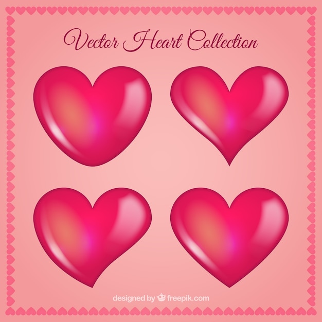 Free vector heart designs collection