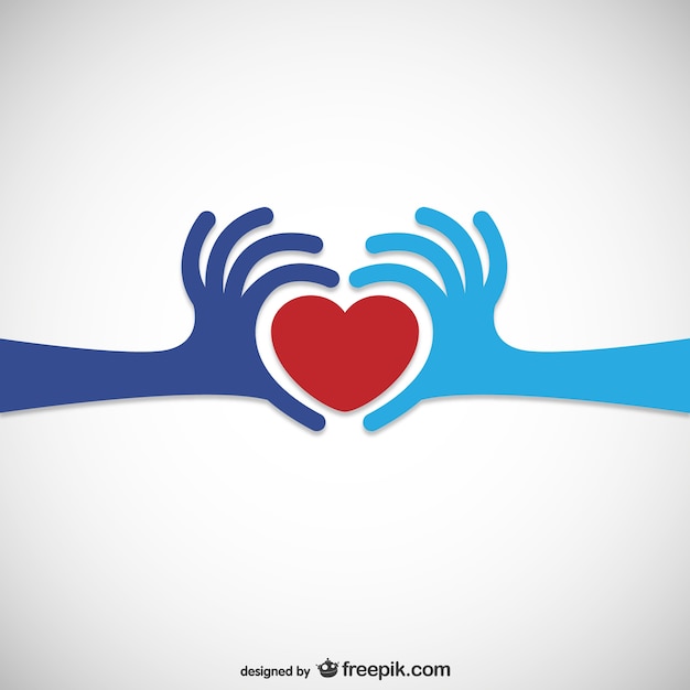 Heart donation logo Premium Vector
