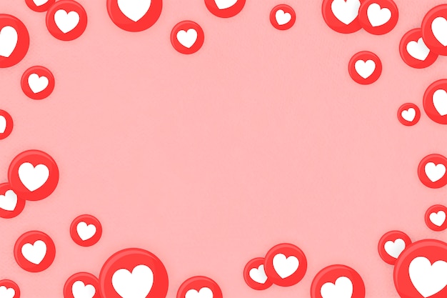 Free Vector | Heart emoji framed background