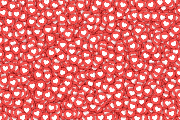 Heart emoticon seamless pattern