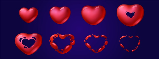 Animated heart beat with personal text Photo frame effect