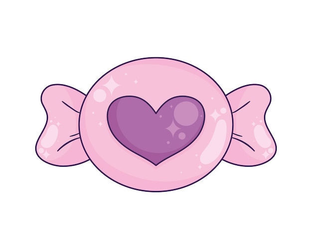 Free vector heart love in candy