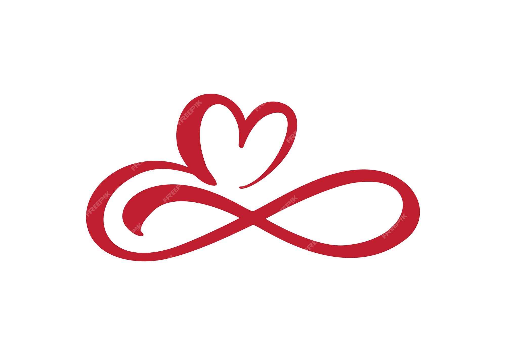 Premium Vector Heart Love Sign Forever Infinity Romantic Symbol Cut