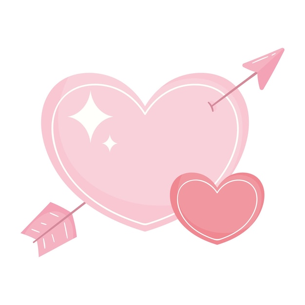 Free vector heart love with cross