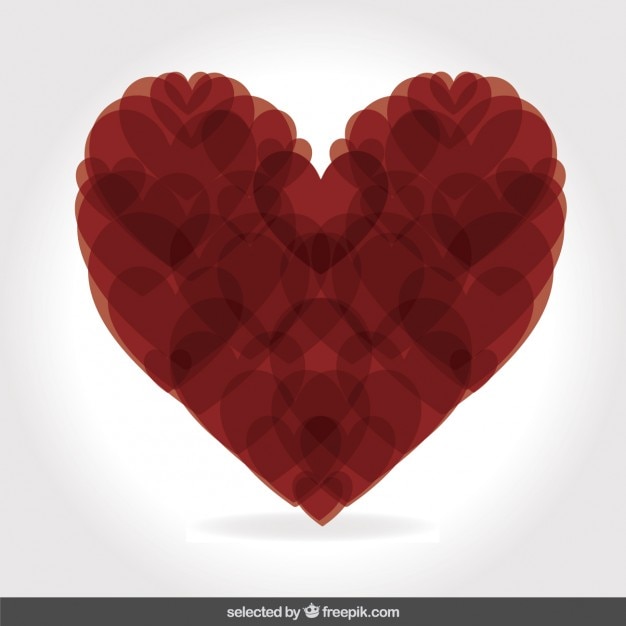 Free vector heart made with hearts