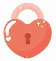 Free vector heart padlock design