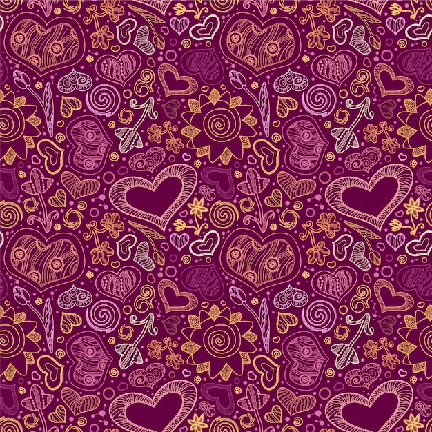 Free vector heart pattern background