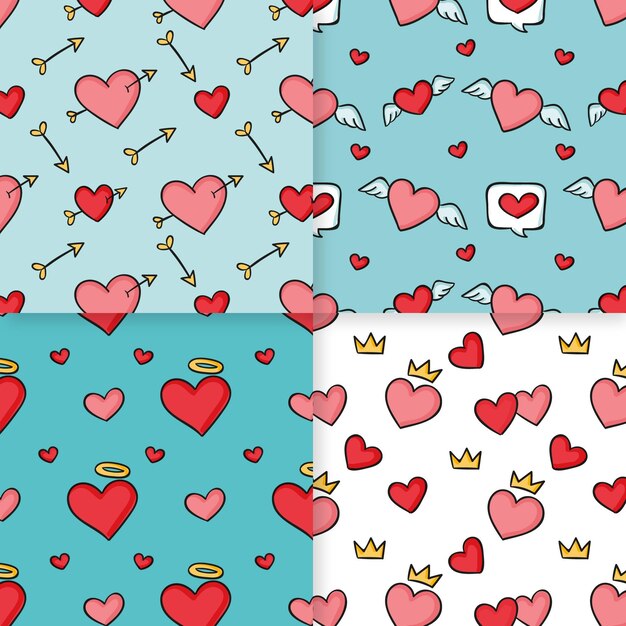 Heart pattern collection theme