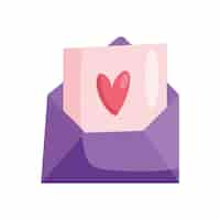 Free vector heart in romantic letter