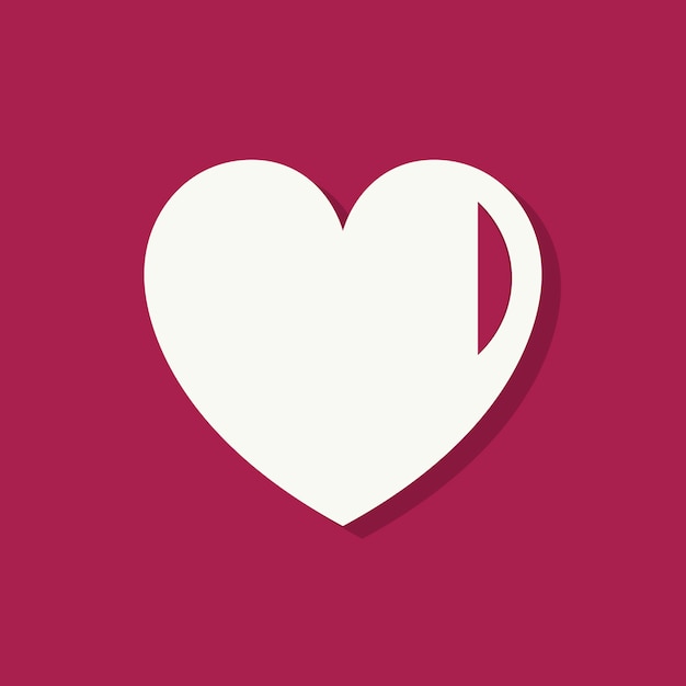 Heart shape Valentines day icon