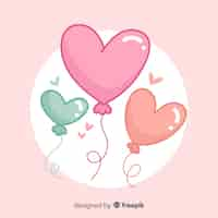 Free vector heart shaped balloon background