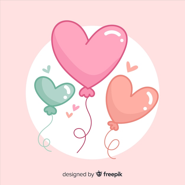 Heart shaped balloon background