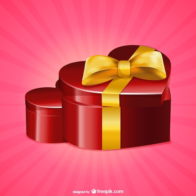 Heart shaped present box