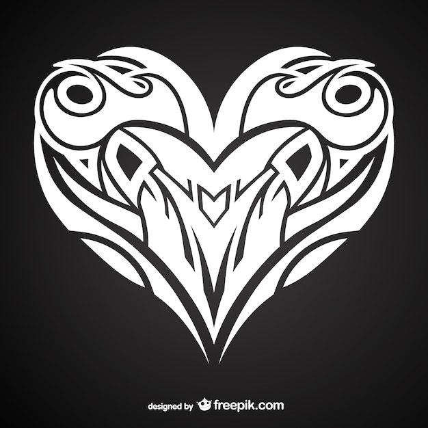 Heart tattoo design 