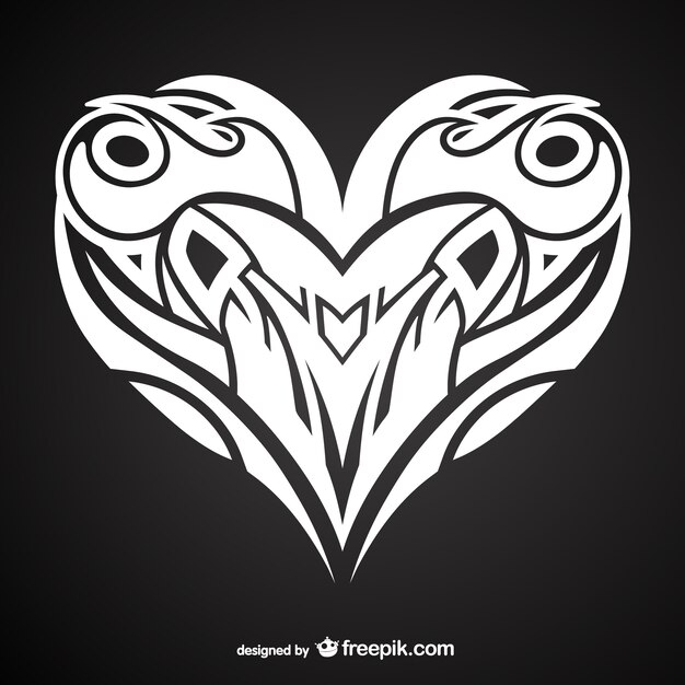 Heart tattoo design 