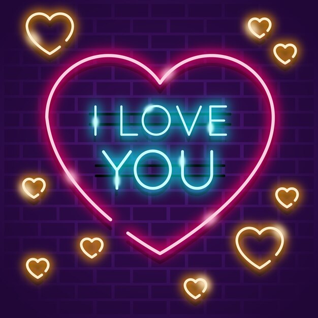 Heart with i love you message